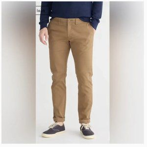 NWT J. Crew Men's 38x32 Slim-Fit Flex Medium Beige Chino Khaki Pants BK228